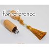 2ML Bamboo Essential Oil Roller Bottle Glass Perfume Dispenser Empty Bottle Portable Refillable Container - Default