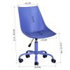 PU Leather Swivel Task Chair - Blue