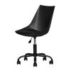 PU Leather Swivel Task Chair - Black