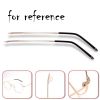 1 Pair Eyeglasses Replacement Temple Reading Glasses Thin Metal Frame Arms, Rose Gold - Default