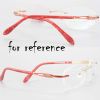 1 Pair Metal Glasses Replacement Temple Rhinestone Eyeglass Frame Legs for Women, Red - Default