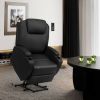 Heated Vibration Massage Power Lift Chair with Remote - Black