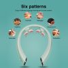 MEEEGOU Electric Neck Massager with Heat, TENS Massager for Pain Relief, 6 Modes 15 Levels Deep Tissue Massage, Portable and Soothing - Light green