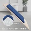 Small Memory Foam Bathroom Mats  Non Slip 0.7" Extra Thick Super Absorbent Bath Rugs Carpet Super Cozy Quick Dry Machine Wash  - Navy Blue - 17 "X 47"