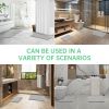 Small Memory Foam Bathroom Mats  Non Slip 0.7" Extra Thick Super Absorbent Bath Rugs Carpet Super Cozy Quick Dry Machine Wash  - Grey - 17 "X 47"