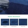 Memory Foam Bath Rugs and Mats Sets,0.7"" Extra Thick Absorbent Non-Slip Bath mats - Navy Blue - 17"X 24" + 17"X 24"