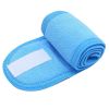 Women Headband Adjustable Wide Hairband Yoga Spa Bath Shower Makeup Wash Face Cosmetic Headband For Ladies Make Up Accessories - Blue