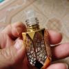 6ML Golden Vintage Essential Oil Glass Roller Bottle Small Sample Dispenser Bottle Portable Travel Perfume Bottle Empty Bottle,Crack - Default