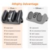 Foot Massager (Black) with Air Compression & Heat, 3D Massage System - black