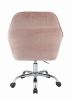 Eimer Office Chair in Peach Velvet & Chrome  YJ - 92504