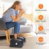 Foot Massager (Black) with Air Compression & Heat, 3D Massage System - black
