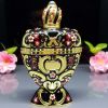 10ML Vintage Perfume Bottle Black Heart Shaped Glass Perfume Dispenser Bottle Essential Oil Empty Bottle Refillable Container - Default