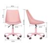 PU Leather Swivel Task Chair - Pink