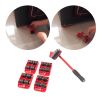 Furniture Displacer 5 in 1 Heavy Duty Mobile Object Moving Tool for Heavy Objects Furniture Lifting and Moving Tool Furniture Slides Kit - red
