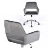 Velvet Adjustable Swivel Office Chair, GREY - Grey